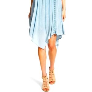 Paper crane handkerchief hem worn dress small